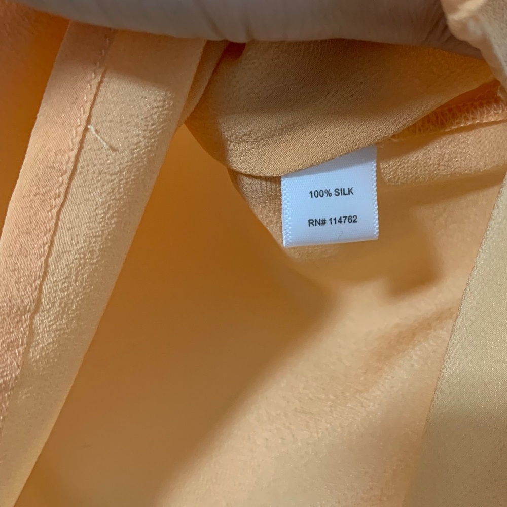 Tinley Road 100% Silk Peach Blouse - Picture 5 of 5